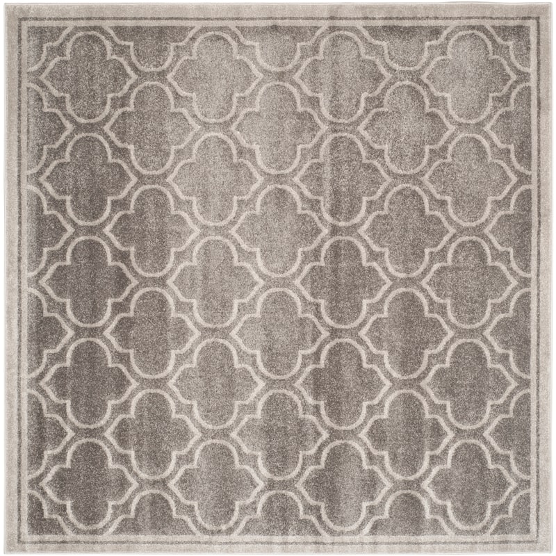 SAFAVIEH, Amherst Doraline Modern Rug - 7' Square - Grey/Light Grey