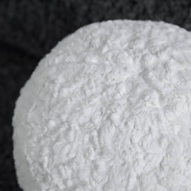 Furniture of America Isren Modern Chenille Arm Chair with Ball Pillow