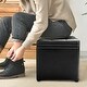 preview thumbnail 14 of 12, PU Leather Upholstery 16-inch Cube Storage Box Ottoman with Hinge Top
