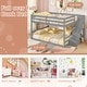 preview thumbnail 21 of 20, Costway Full Over Full Low Bunk Bed with Storage Stairs with