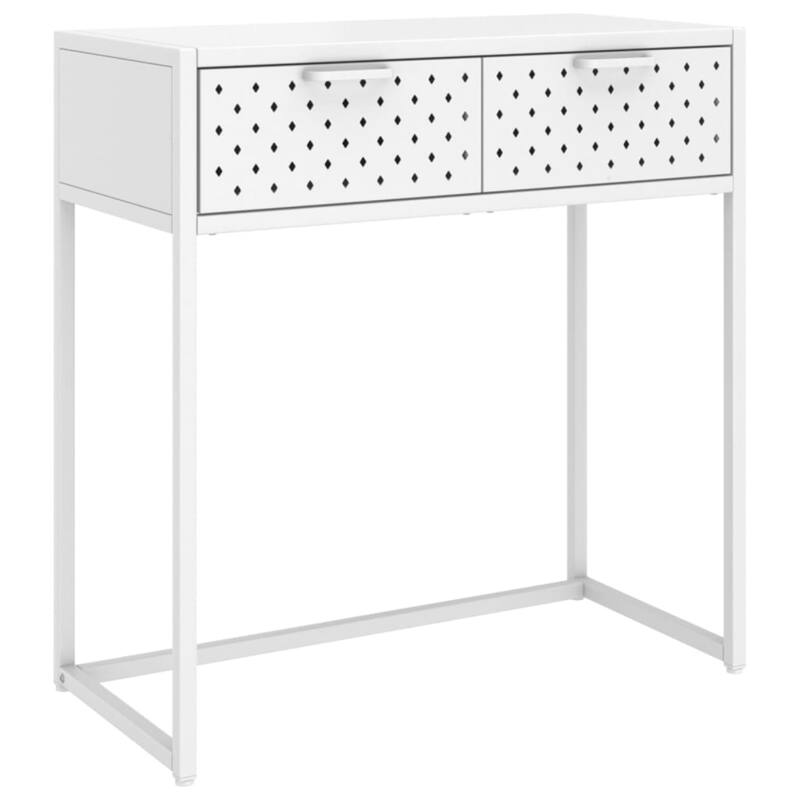 vidaXL Console Table Entryway Table Hall Narrow Side Table with Drawer Steel