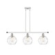 preview thumbnail 1 of 11, Innovations Lighting Athens Water Glass 3 Light 36" Island Light - 8" Shade White and Polished Chrome