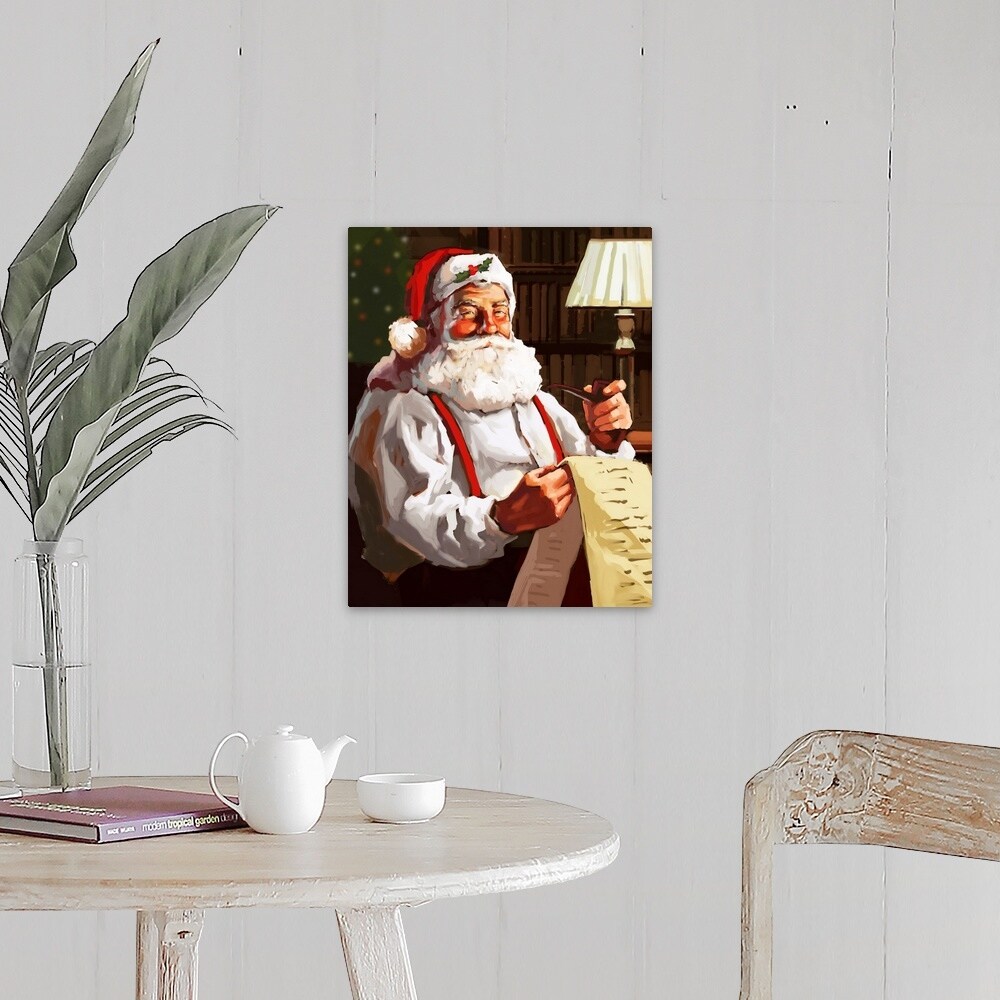 Santa S List Canvas Wall Art Overstock 21008357 Enjoy free shipping on most stuff, even big stuff. overstock com