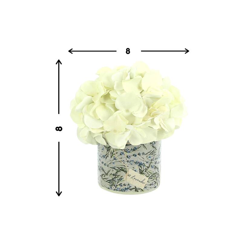 Hydrangea Arrangement in a Glass Vase