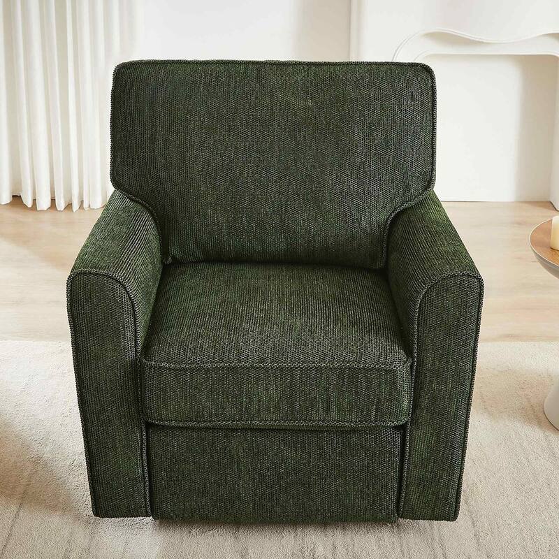 33"W 360 Swivel Modern Barrel Chair Accent Chair