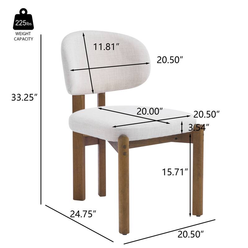 Christopher Knight Home - Aurelio Solid Rubberwood Upholstered Dining Chair
