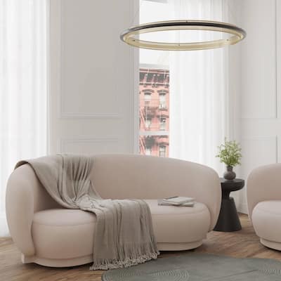 Faze Mid-Century Velvet 3-Seater Sofa with Plush Foam Cushions, Solid Wood Frame, No Assembly for Living Room, Home Office, Bed
