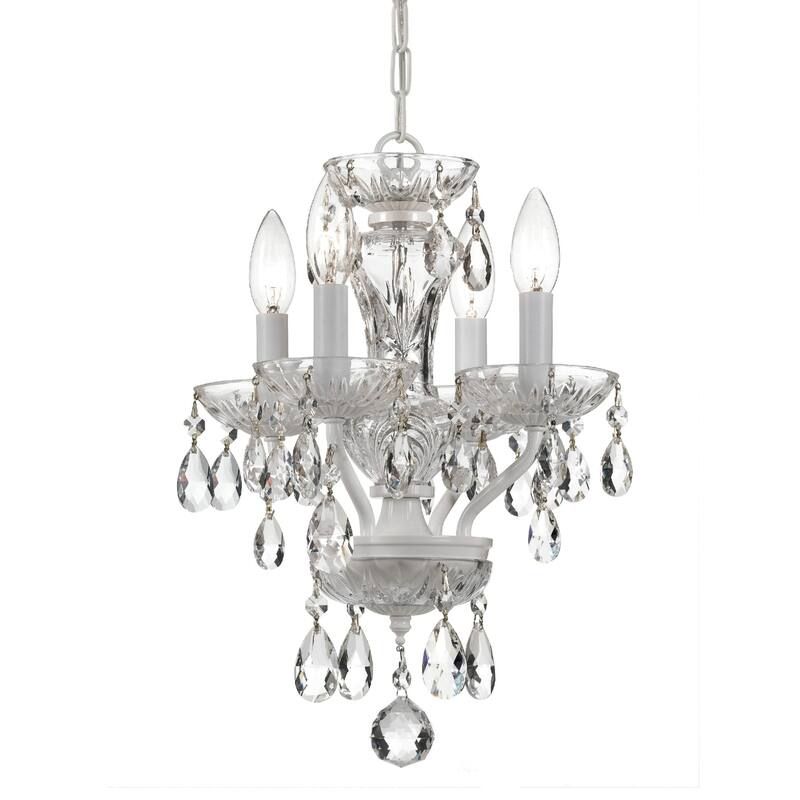 Crystorama Lighting Group Traditional Crystal 4 Light 11" Wide - Wet White