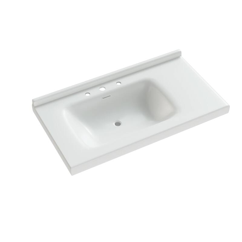 36'' Bathroom Vanities with Single Sink, Modern Undermount Bathroom Sink Cabinet with 2 Closing Doors&4 Drawers.White