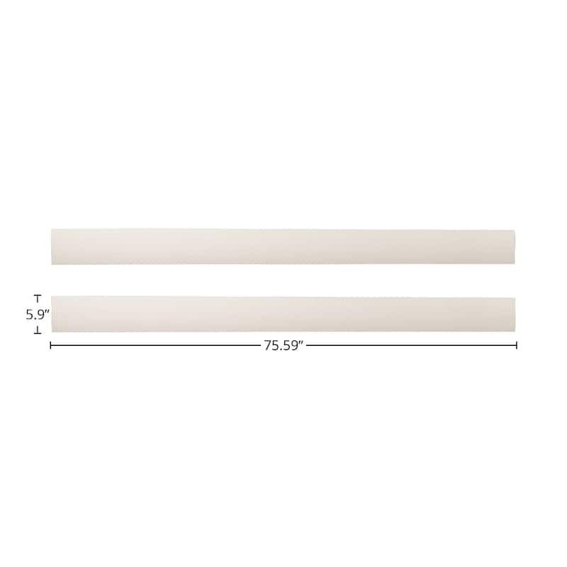 Taylor 76" Wide Farmhouse Full Size Bed Rails, Sea Shell White