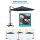 preview thumbnail 25 of 28, 10 ft. Round 360-Degree rotation Cantilever Patio Umbrella