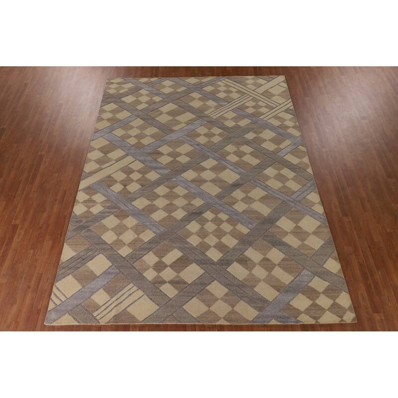 Trellis Gabbeh Oriental Area Rug Handmade Wool Carpet - 9'0" x 11'9"