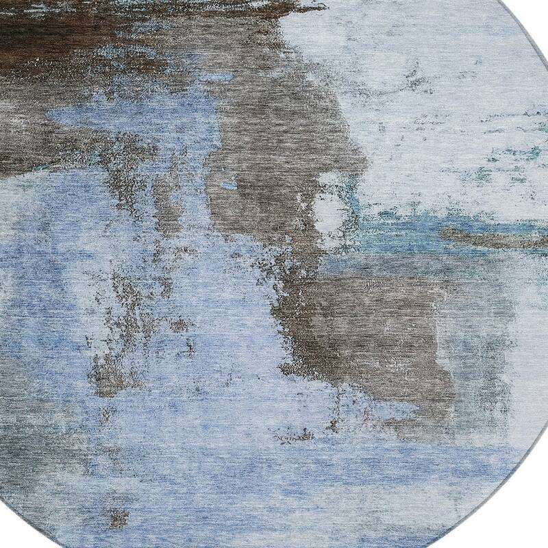 HomeRoots Abstract Transitional Rectangle Outdoor Rug