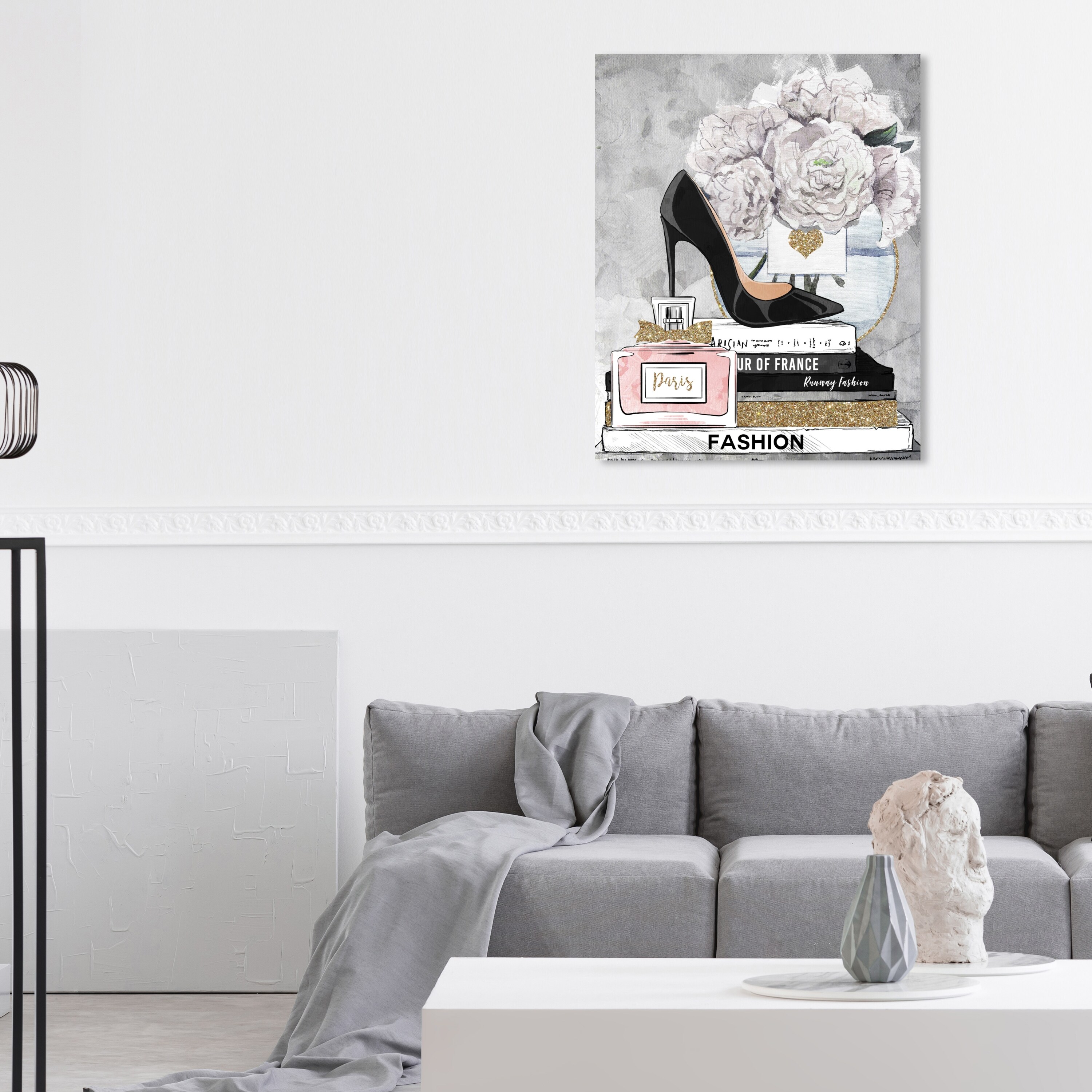 Oliver Gal 'Books from Paris' Fashion and Glam Wall Art Canvas Oliver Gal 'Books from Paris' Fashion and Glam Wall Art Canvas
