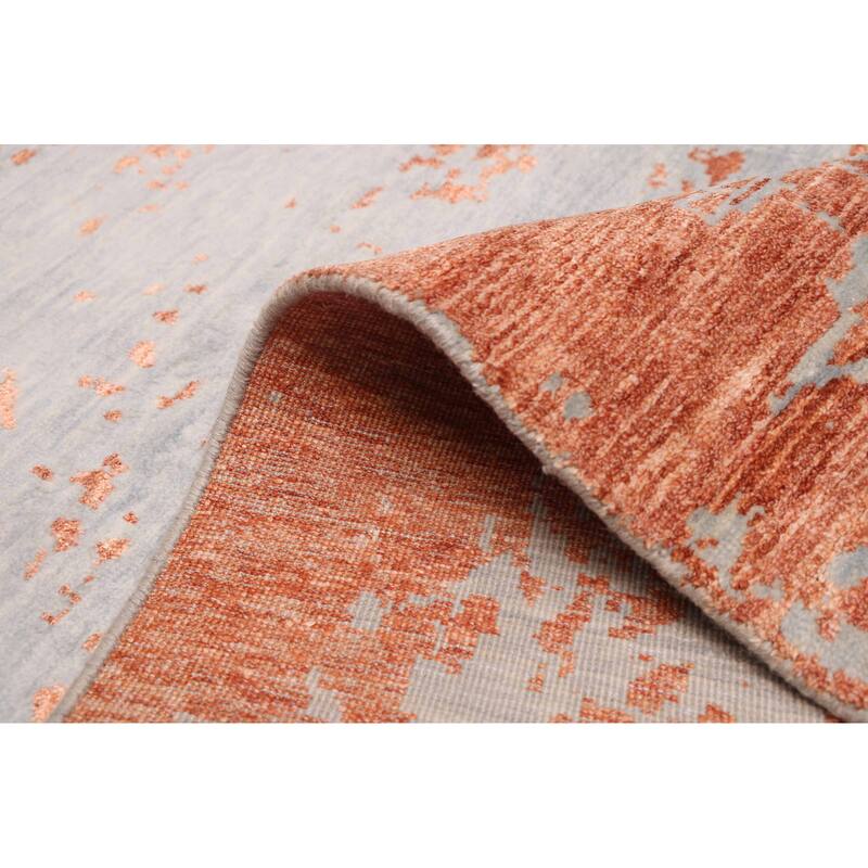 ECARPETGALLERY Hand-knotted Legacy Light Blue Silk, Wool Rug - 8'1 x 10'1