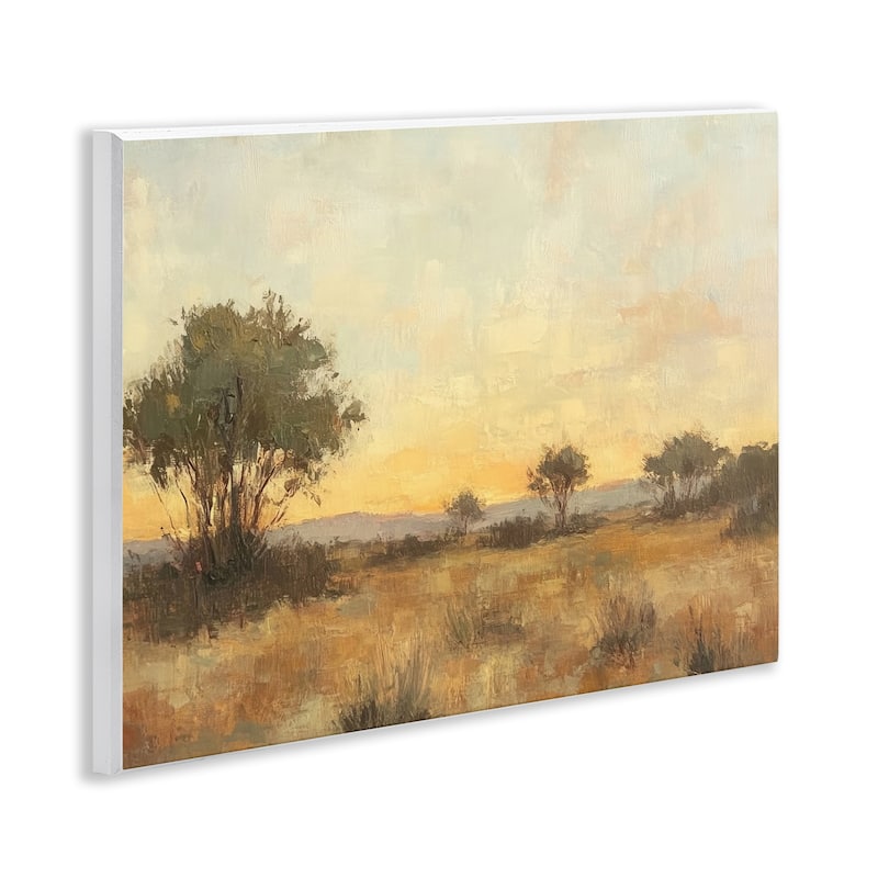 Stupell Honey Hued Horizon Wall Plaque Art Design By Petal Prints Design