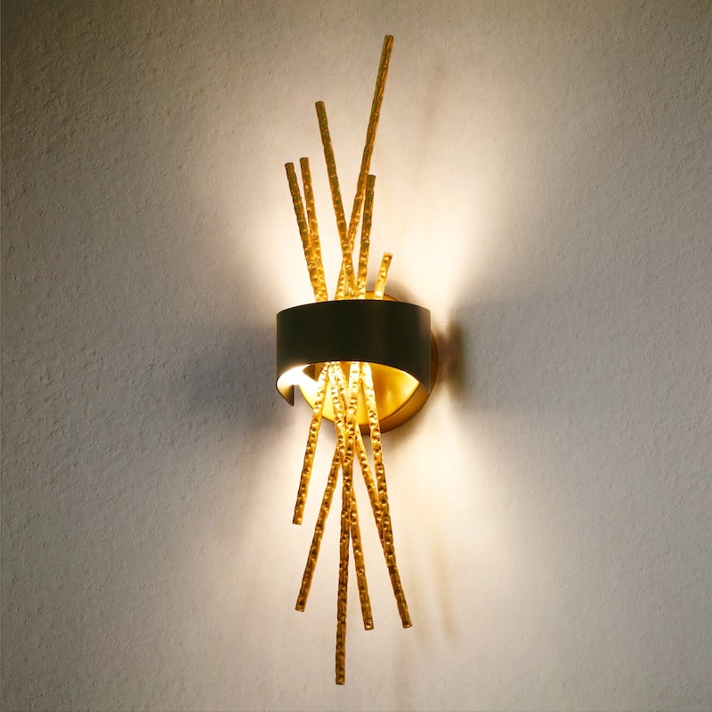 Modern Gold LED Wall Sconce Contemporary Branch Design Vanity Light - W5.1" x H21.7" x D3.7"