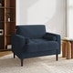 preview thumbnail 12 of 77, 62.5'' W Corduroy Couch Upholstered Square Arm Sofa Navy Blue/ Armchair