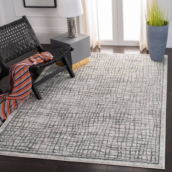 Shop Safavieh Adirondack Abstract Grid Distressed Rug On Sale
