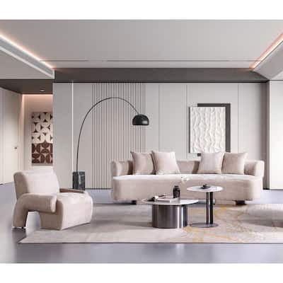 Manhattan Comfort 2 Piece Modern Verandah Chenille 112 Inch Sofa Set