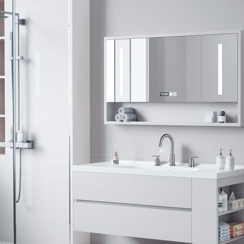 WOWOW Widespread 8 in.Double Handle Bathroom Faucet