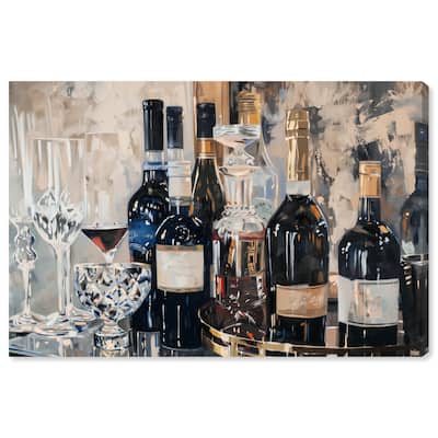 Notoriart Bar Table Classics Gallery Wrapped Bar Cart Art For Men