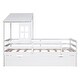 preview thumbnail 18 of 16, Twin Size Modern Design Low Loft House Bed,Playhouse with Roof and Window,Trundle