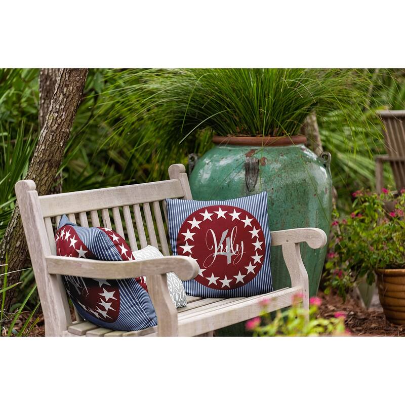 July Four Indoor/Outdoor Throw Pillow