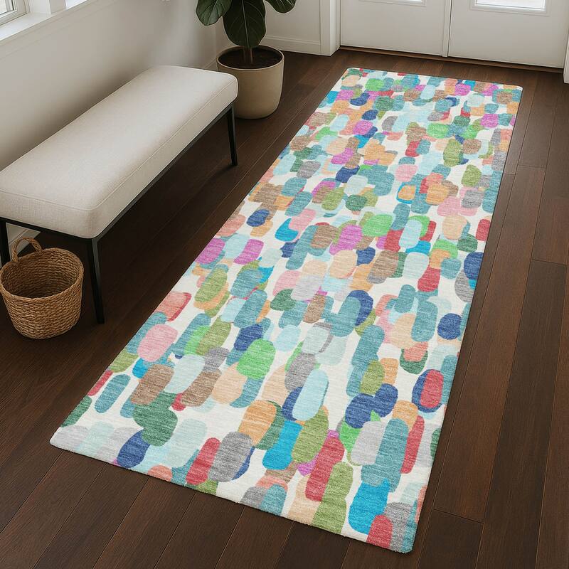 Machine Washable Indoor/ Outdoor Contemporary Drew Chantille Rug