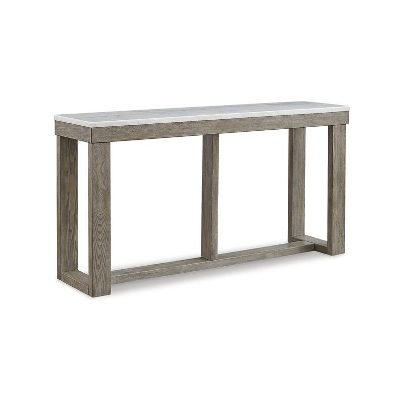 Signature Design by Ashley Loyaska Grayish Brown / Ivory Sofa Table - 64"W x 16"D x 33"H