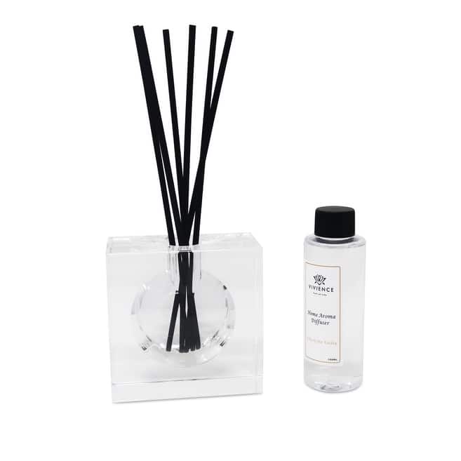 Black Reed Crystal Diffuser - 4.5"L x 2"W x 4.5"H
