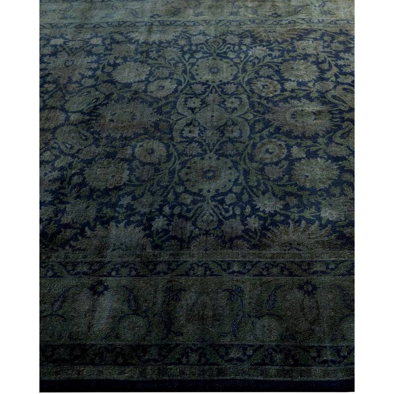Fine Vibrance One-of-a-Kind Hand-Knotted Area Rug - Black, 4' 8" x 7' 6" - 4' 8" x 7' 6"
