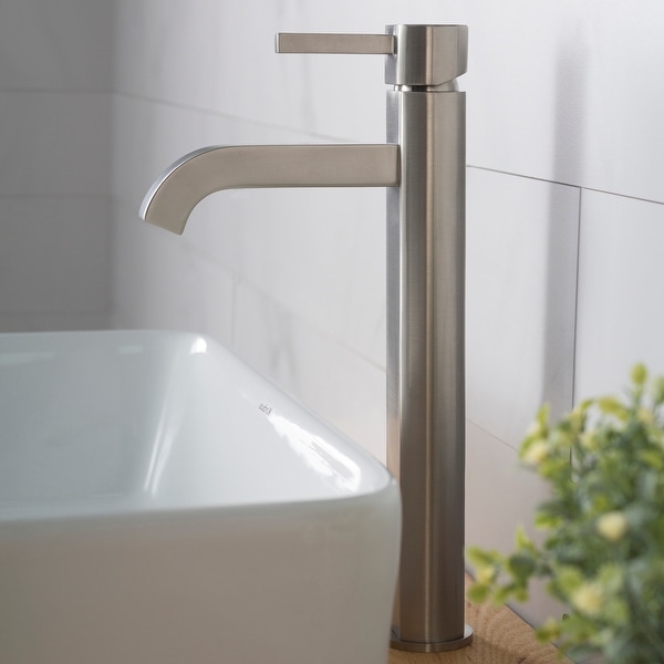 KRAUS Ramus Tall Single Handle 1-Hole Vessel Bathroom Faucet
