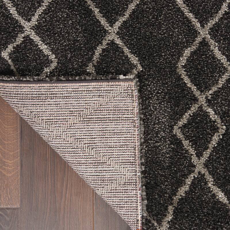 Nourison Geometric Moroccan Boho Shag Area Rug