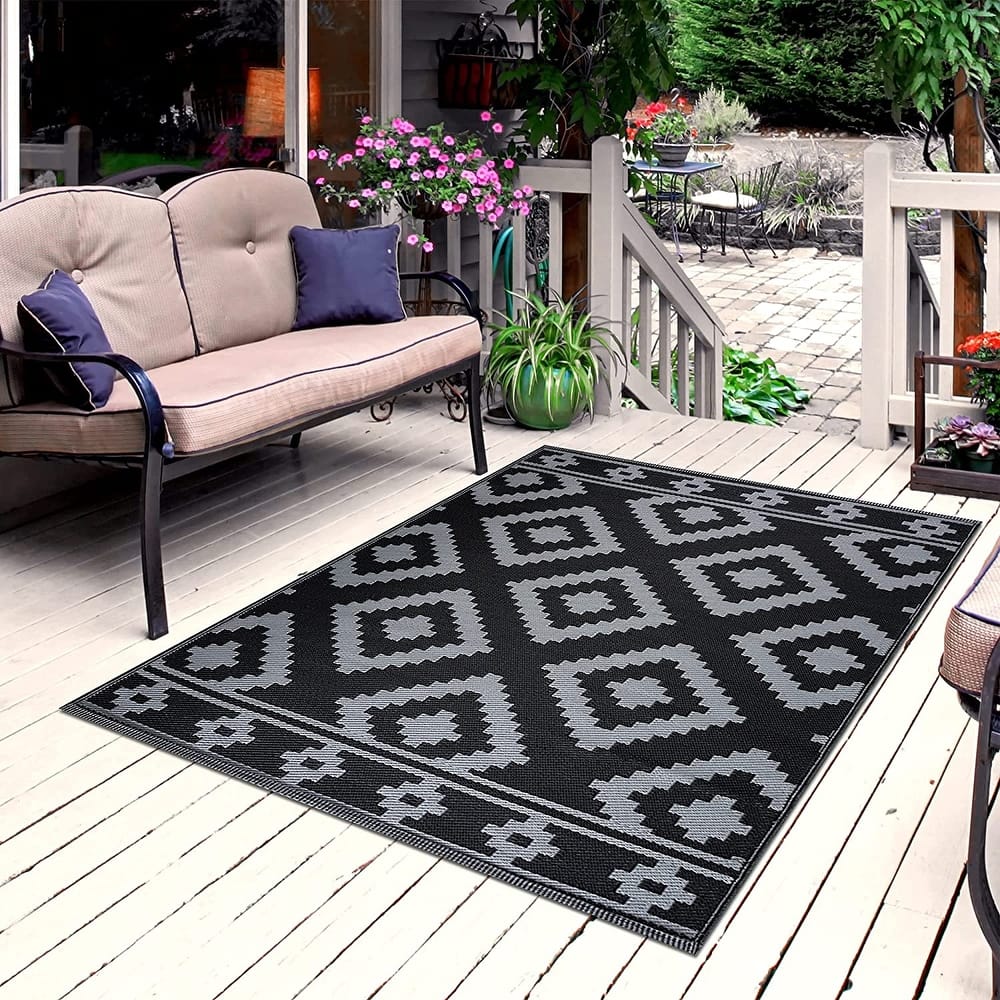Milan Lightweight Reversible Recycled Plastic Outdoor Floor Mat/Rug