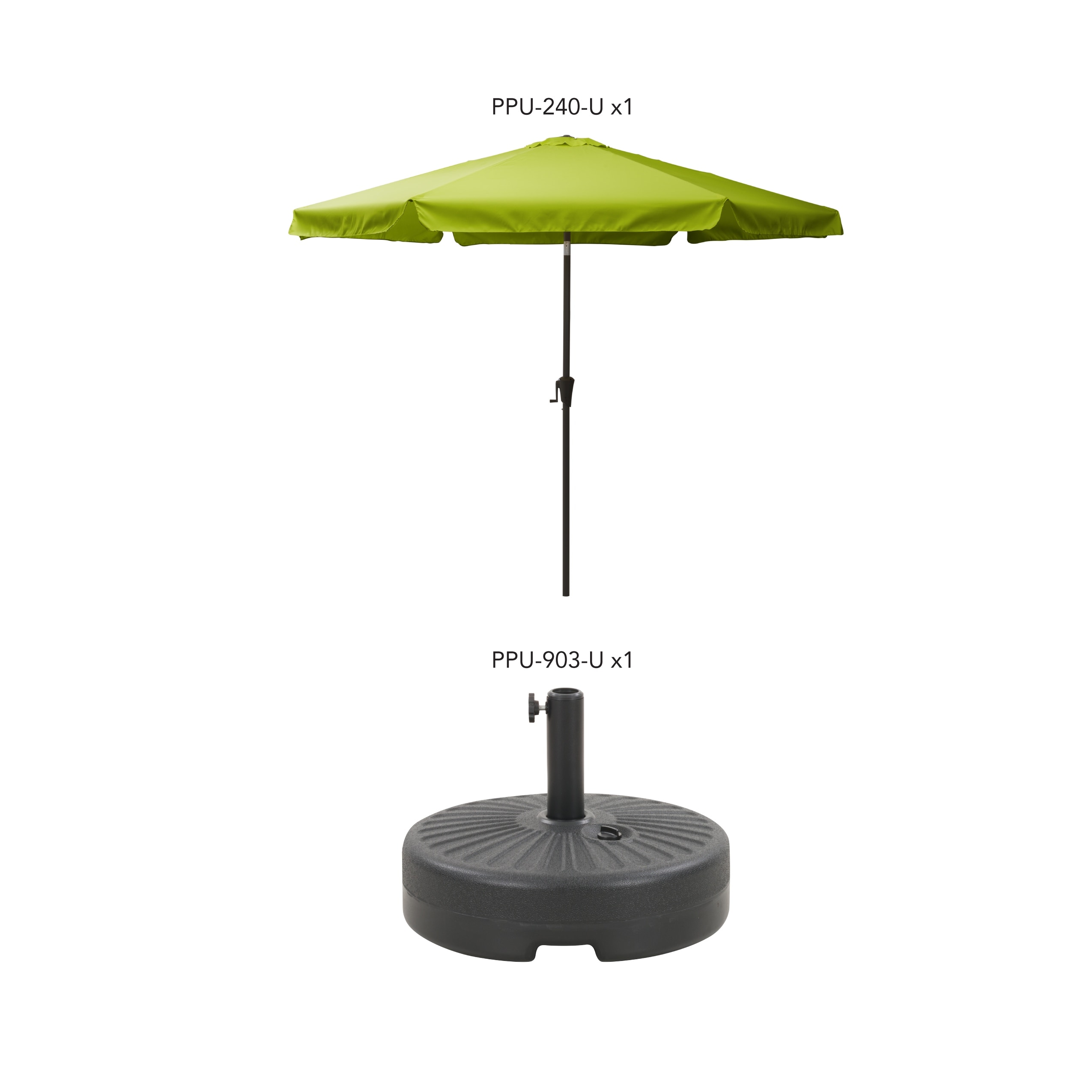 Shop Corliving 10 Round Tilting Lime Green Patio Umbrella With Round Base Overstock 31730715