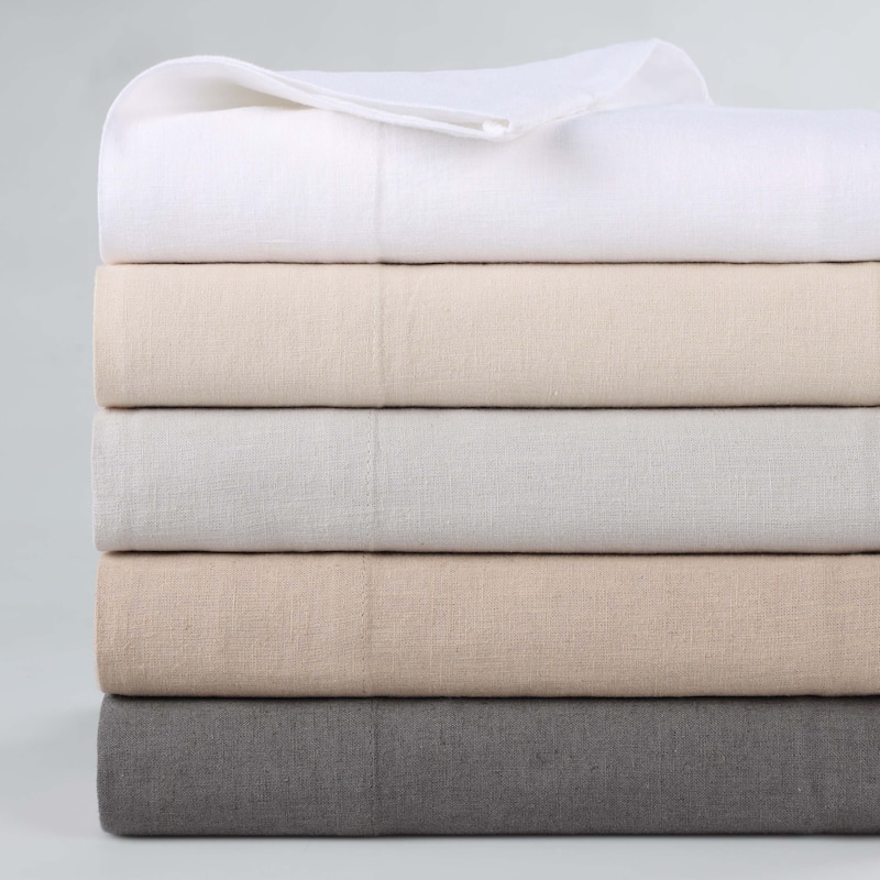 Superior Cotton Linen Garment Washed Deep Pocket Bed Sheet Set