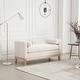 preview thumbnail 16 of 29, 53.5"W Elegant Upholstered Bench with Pillows for End of Bed, Bedroom, Living Room