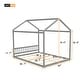 preview thumbnail 4 of 7, Queen Size Wooden House Bed with Headboard