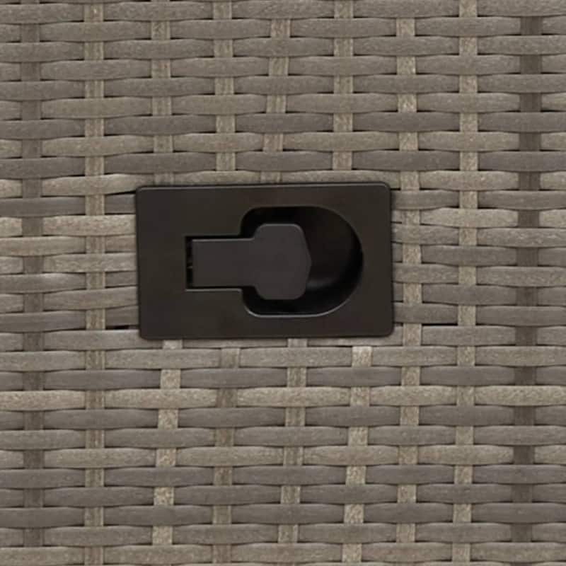 vidaXL Reclining Patio Sofa 2-Seater with Table Loveseat Furniture Poly Rattan - 23.2 x 51.2 x 36.2