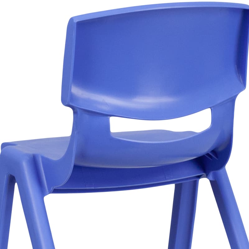 5 Pack Plastic Stackable School Chair with 13.25"H Seat - K-2 School Chair - 15.75"D x 14.5"W x 23.25"H