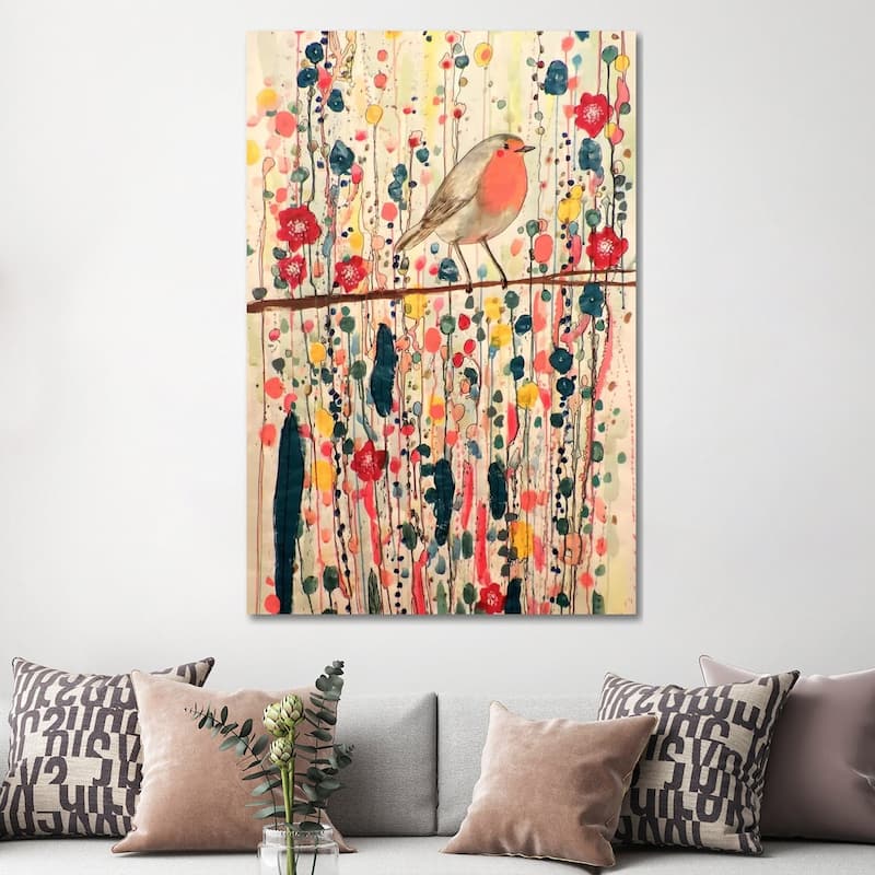 iCanvas "Je Ne Suis Pas Qu'un Oiseau" by Sylvie Demers Canvas Print