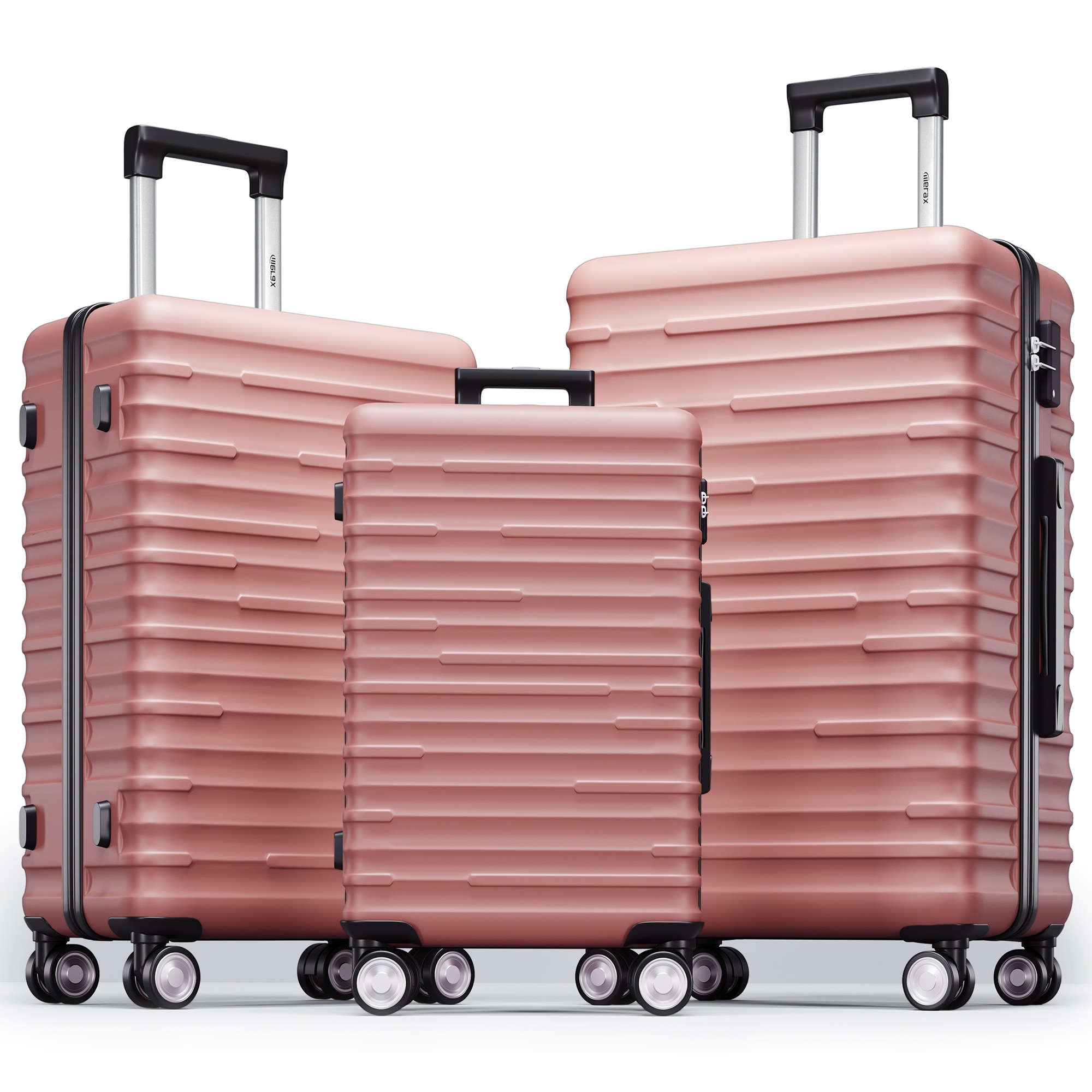 Luggage Sets of 3 with TSA Lock & Spinner, Expandable Hardshell Carry on Luggage  Lightweight Suitcase Set 20 24 28, Pink - Bed Bath & Beyond - 38212420