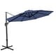 preview thumbnail 5 of 21, Patio Cantilever 10-foot Outdoor Hanging Offset Umbrella Navy Blue