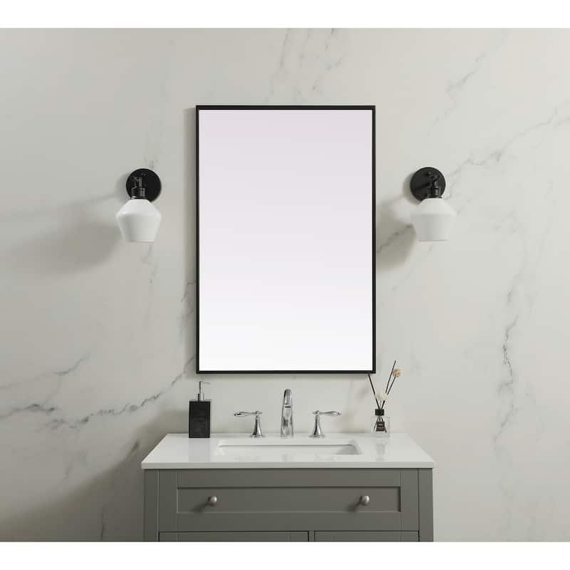 Indigo Home Metal Frame Rectangle Mirror 24x36 Inch