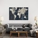 preview thumbnail 4 of 7, iCanvas "Old World Map Blue" by Wild Apple Portfolio Canvas Print 40x60x1.5
