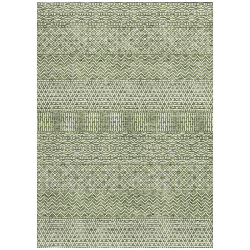 HomeRoots Chevron Modern Rectangle Outdoor Rug