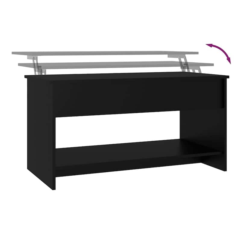 vidaXL Coffee Table Lift Top End Table Accent Side Sofa Table Engineered Wood - 40.2" x 19.7" x 20.7"