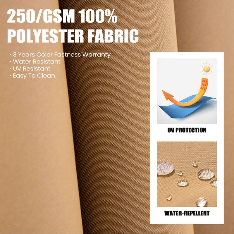 11 x 9 ft Patio Cantilever Offset Umbrella with 360-degree Rotation with Base Stand