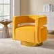 preview thumbnail 26 of 114, HULALA HOME Carisa Modern Upholstered Swivel Open-Back Barrel Chair with Golden Base